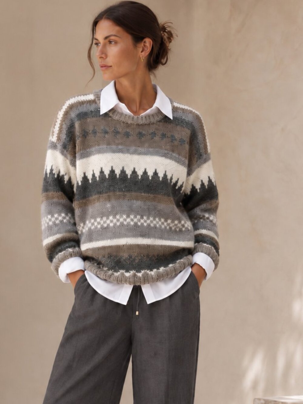 100% Alpaca artisan Peruvian sweater